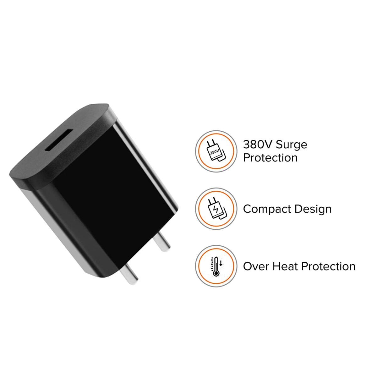 Mi 10W Charger with Cable 120cm (Black)