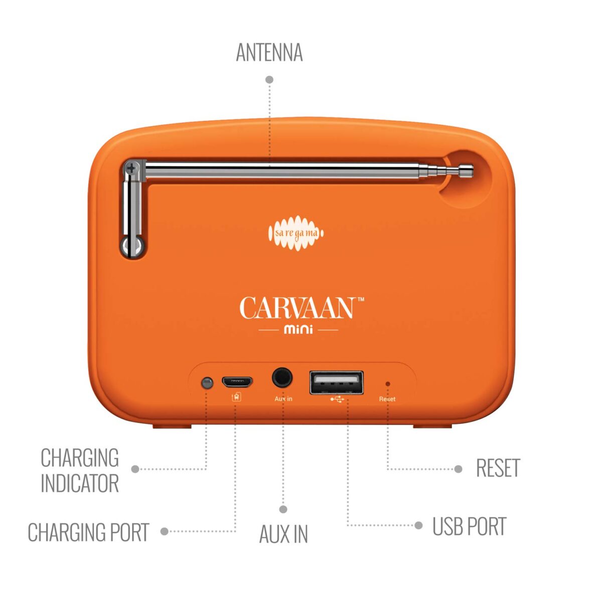 Saregama Carvaan Mini 2.0 (Vivid Orange)