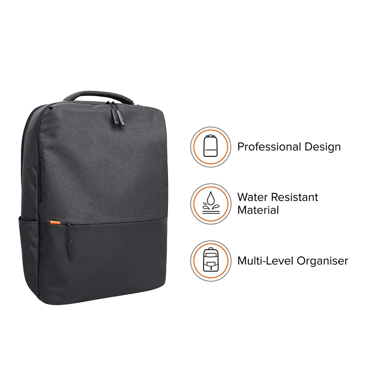 Mi Business Casual 21L Water Resistant Laptop Backpack (Dark Grey)