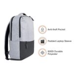 Mi Business Casual 21L Water Resistant Laptop Backpack (Light Grey)