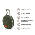 JBL Clip 3 Ultra-Portable Wireless Bluetooth Speaker (Green)