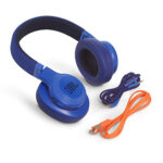 JBL E55BT Wireless Over-Ear Headphones with Mic (Blue)