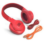 JBL E55BT Wireless Over-Ear Headphones with Mic (Red)